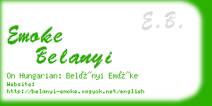 emoke belanyi business card